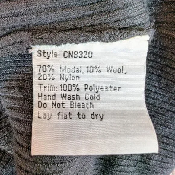 57 Collection Women's Ribbed Sweater With Ruffle and Silk Front Panel - Picture 9 of 10